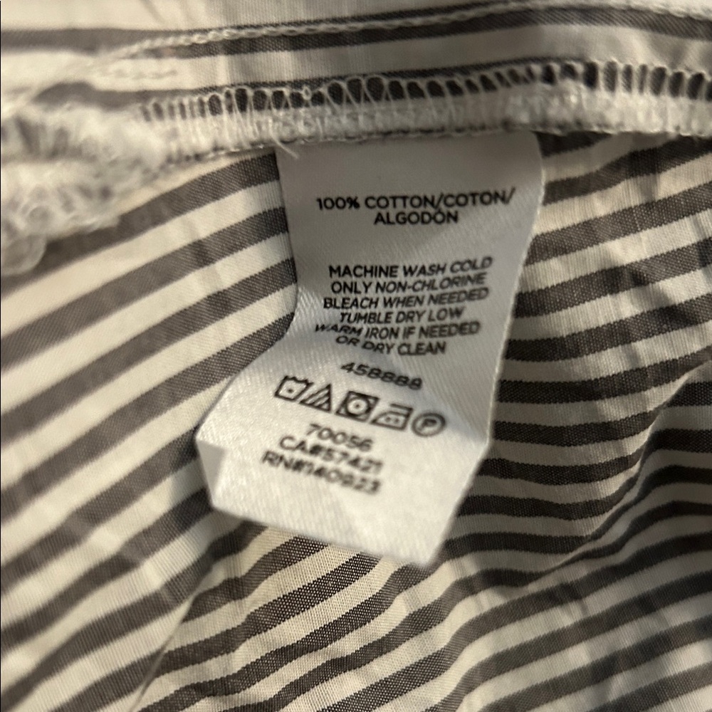 Loft Outlet Striped Ruffle Sleeve Top - Picture 7 of 7